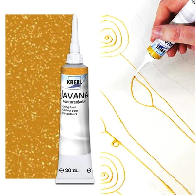 Kontúra na hodváb Javana, gutta, 20 ml - perleťová zlatá