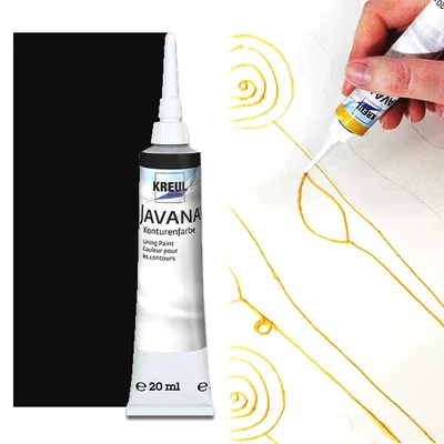 Kontúra na hodváb Javana, gutta, 20 ml - čierna