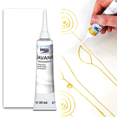 Kontúra na hodváb Javana, gutta, 20 ml - biela