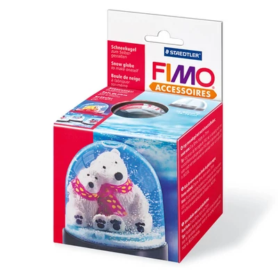 Fimo podstavec snehovej gule - okrúhly, 9x7,5 cm