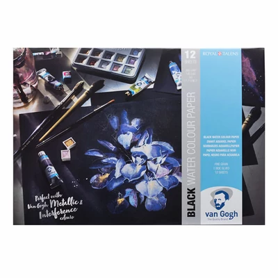 Akvarelový blok Talens Van Gogh, čierny, 360 g - 12 listov, A3