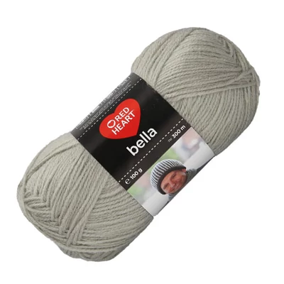 Pletacia priadza, Red Heart Bella, 100 g - sivá