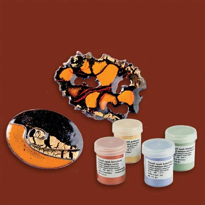 Ohnivý smaltovaný prášok, 45 g - transparentný dymový topaz