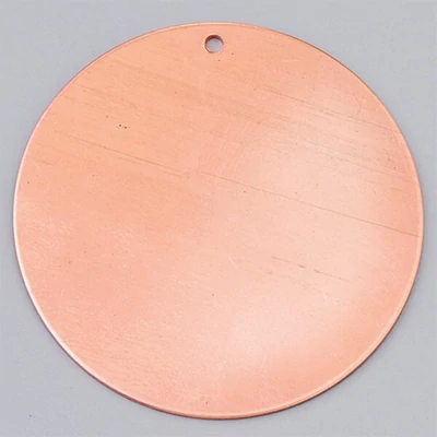 Smaltovaný červený medený základ - okrúhly, 42 mm