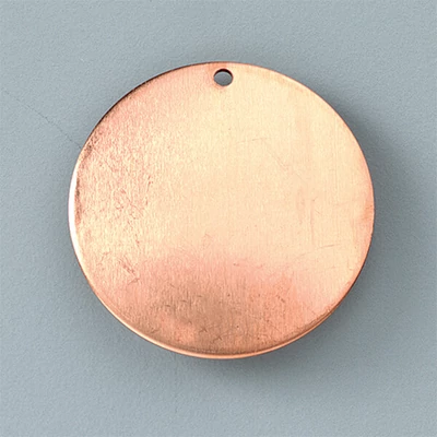 Smaltovaný červený medený základ - okrúhly, 29 mm