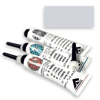 Kontúrovacia farba Ferrario, nevypaľovacia, metalická, 20 ml - strieborná, 05