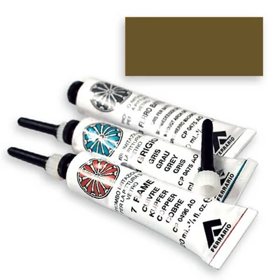 Kontúrovacia farba Ferrario, nevypaľovacia, metalická, 20 ml - bronz, 08