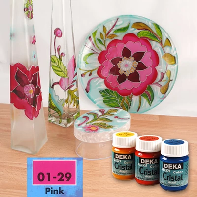 Farba na sklo Deka Color Cristal 25 ml - 29 ružová