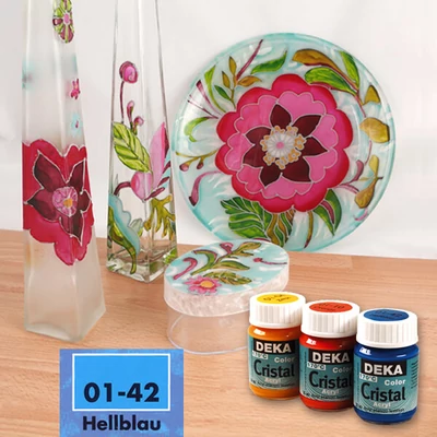 Farba na sklo Deka Color Cristal 25 ml - 42 svetlomodrá