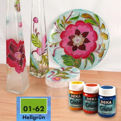 Farba na sklo Deka Color Cristal 25 ml - 62 svetlozelená