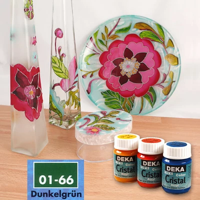 Farba na sklo Deka Color Cristal 25 ml - 66 tmavozelená