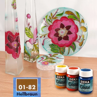 Farba na sklo Deka Color Cristal 25 ml - 82 svetlohnedá
