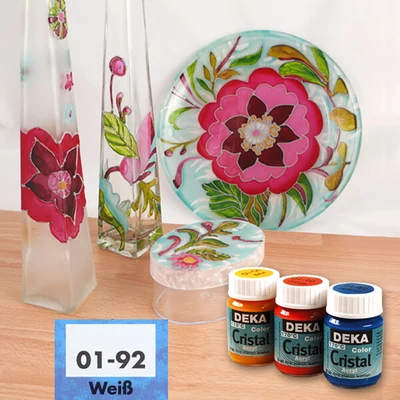 Farba na sklo Deka Color Cristal 25 ml - 92 biela