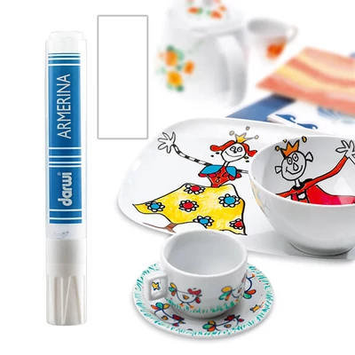 Porcelánový popisovač, Armerina, Darwi - 010 biely
