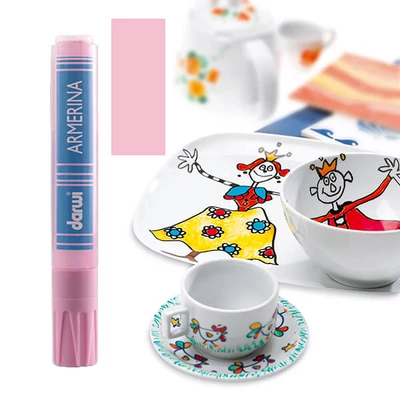 Porcelánový popisovač, Armerina, Darwi - 475 ružový