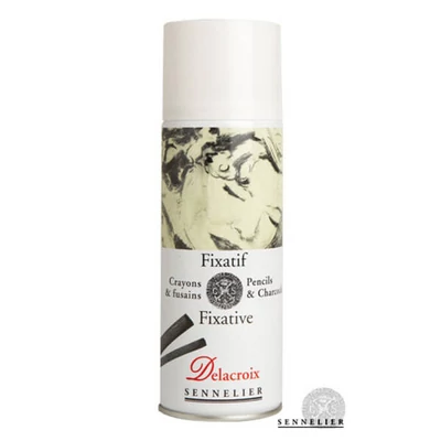 Sennelier Delacroix fixačný sprej na drevené uhlie a grafit, 400 ml