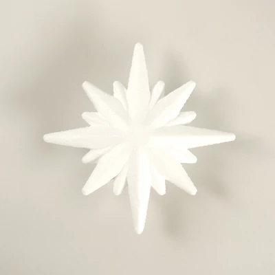 Polystyrénová figúrka, hviezda, 16 vetiev - 10 cm, s ozdobami