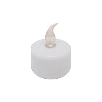 Čajová sviečka s LED žiarovkou - 3,5 cm, biele, žlté svetlo