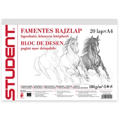 Študentský skicár ICO, 180 g - A4, 20 listov