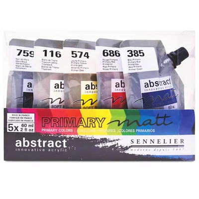 Sada akrylových farieb Sennelier Abstract Matt, 5x60 ml, Primary Set