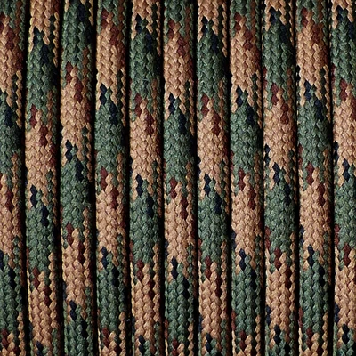 Paracord 550, v metroch, 4 mm - camo woodland