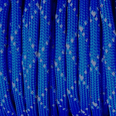 Paracord 550, v metroch, 4 mm - reflexný - modrý