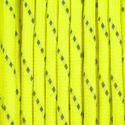 Paracord 550, v metroch, 4 mm - reflexný - fluórovo zelený