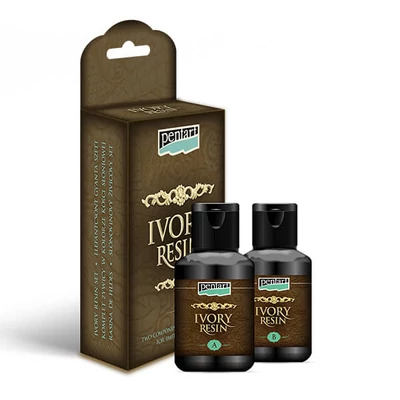 Živica imitujúca slonovinu Pentart Ivory živica 1:1 set, 2x40 ml