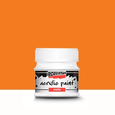 Matná akrylová farba Pentart, 50 ml - oranžová