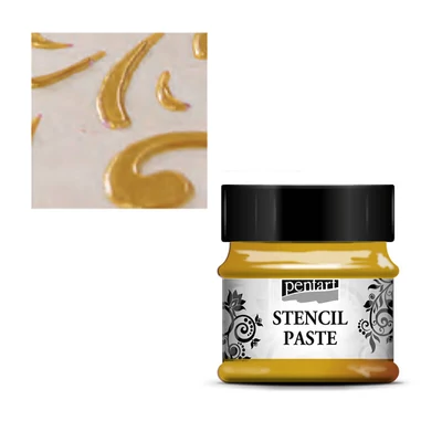 Šablónovacia pasta Pentart, 50 ml - metalická, zlatá