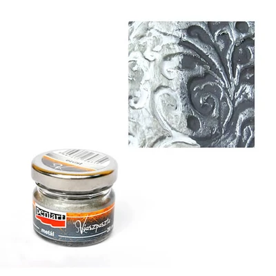 Metalická vosková pasta Pentart, 20 ml - strieborná