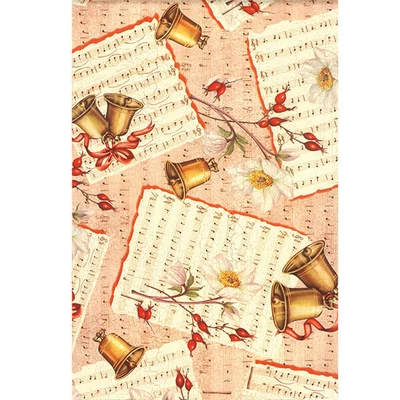 Papier na decoupage Tassotti - noty s rolničkami