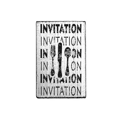 Pečiatka, Woodies, Vintage, 4x6 cm - Invitation invitation