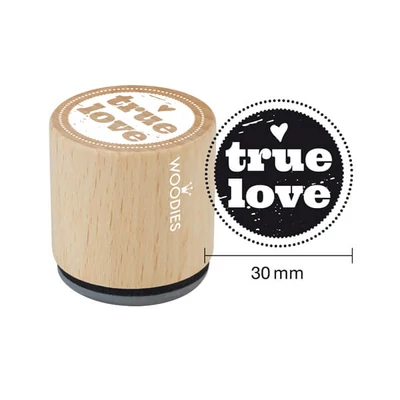 Pečiatka, Woodies, 3 cm - True love
