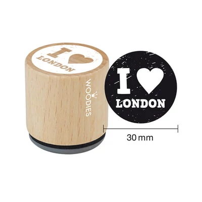 Pečiatka, Woodies, 3 cm - I love London