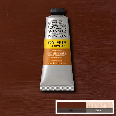 Akrylová farba Winsor&Newton Galeria, 60 ml - 074, burnt sienna