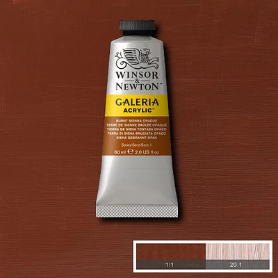 Akrylová farba Winsor&amp;Newton Galeria, 60 ml - 077, burnt sienna opaque