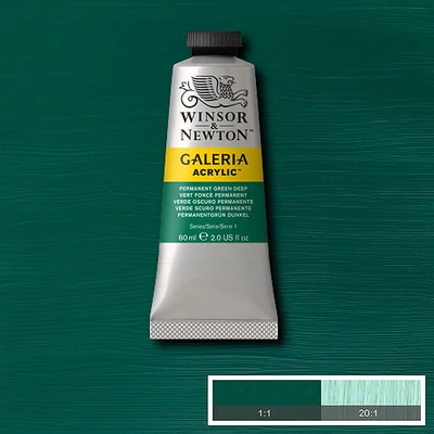 Akrylová farba Winsor&Newton Galeria, 60 ml - 482, permanent green deep