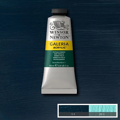 Akrylová farba Winsor&Newton Galeria, 60 ml - 522, phthalo green