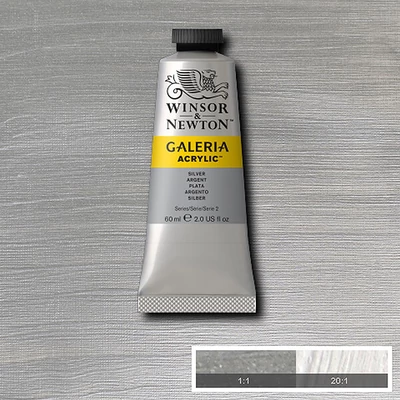 Akrylová farba Winsor&Newton Galeria, 60 ml - 617, silver