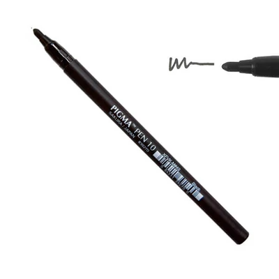 Popisovač Sakura Pigma Pen, 10 (0,7 mm) - čierny