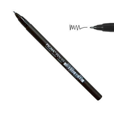 Popisovač Sakura Pigma Pen, 05 (0,3 mm) - čierny