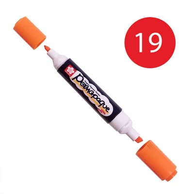 Obojstranný popisovač Sakura Permapaque Twinpoint - 19, red