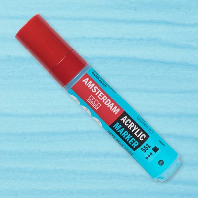 Akrylový popisovač Talens Amsterdam, L - 551, sky blue light