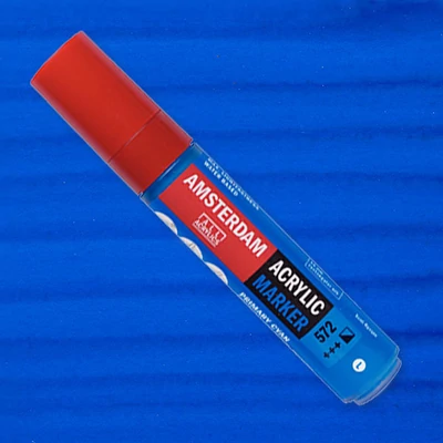 Akrylový popisovač Talens Amsterdam, L - 572, primary cyan