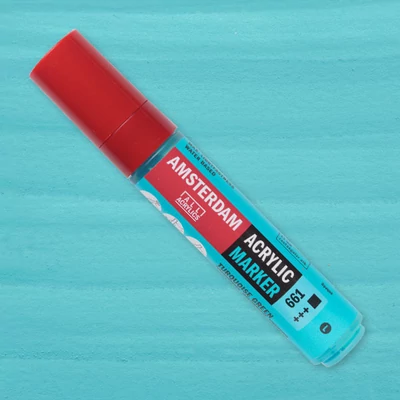 Akrylový popisovač Talens Amsterdam, L - 661, turquoise green