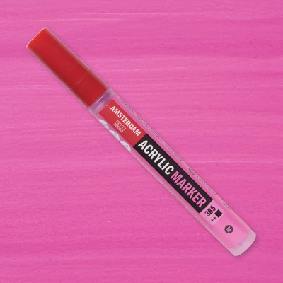 Akrylový popisovač Talens Amsterdam, M - 385, quinacridone rose light
