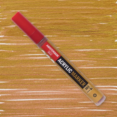 Akrylový popisovač Talens Amsterdam, M - 803, deep gold