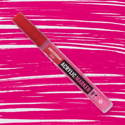 Akrylový popisovač Talens Amsterdam, M - 366, quinacridone rose