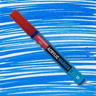 Akrylový popisovač Talens Amsterdam, M - 570, phthalo blue